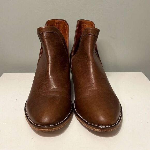 Wolverine Women's Brown Leather Stacked Heel Chelsea Boots - Picture 4 of 10